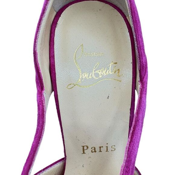 Christian Louboutin Suede Lady Corset Hot Pink 150 Pumps Size 6 - Picture 8 of 11